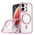 For iPhone 17 MagSafe Magnetic Clear Phone Case(Pink)