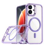 For iPhone 17 MagSafe Magnetic Clear Phone Case(Purple)