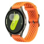 For Samsung Galaxy Watch 7 / 6 / 5 / FE xDfind Breathable Silicone Watch Band(Orange)