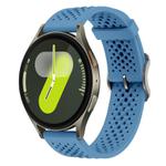 For Samsung Galaxy Watch 7 / 6 / 5 / FE xDfind Breathable Silicone Watch Band(Blue)