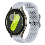 For Samsung Galaxy Watch 7 / 6 / 5 / FE xDfind Breathable Silicone Watch Band(Grey)