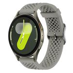For Samsung Galaxy Watch 7 / 6 / 5 / FE xDfind Breathable Silicone Watch Band(Titanium Grey)