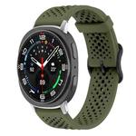 For Samsung Galaxy Watch8 / 8 Classic xDfind Breathable Silicone Watch Band(Army Green)