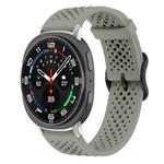 For Samsung Galaxy Watch8 / 8 Classic xDfind Breathable Silicone Watch Band(Titanium Grey)
