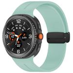 For Samsung Galaxy Watch8 / 8 Classic xDfind  Flat Head Groove Folding Black Buckle Silicone Watch Band(Emerald Green)