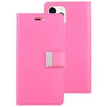 For iPhone 12 / 12 Pro GOOSPERY RICH DIARY Crazy Horse Texture Horizontal Flip Leather Case with Holder & Card Slots & Wallet(Rose Red)