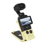 For DJI OSMO Pocket 3 Sunnylife Magnetic Mount 1/4 Adapter Cold Shoe Tabletop Base Bracket Angles Adjustable Multi Expansion Mount(Yellow)