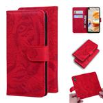 For LG K41S / K51S Tiger Embossing Pattern Horizontal Flip Leather Case with Holder & Card Slots & Wallet(Red)