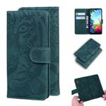 For LG K40S Tiger Embossing Pattern Horizontal Flip Leather Case with Holder & Card Slots & Wallet(Green)