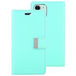 For iPhone 12 mini GOOSPERY RICH DIARY Crazy Horse Texture Horizontal Flip Leather Case with Holder & Card Slots & Wallet(Mint Green)