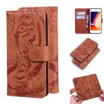 For iPhone 8 Plus / 7 Plus Tiger Embossing Pattern Horizontal Flip Leather Case with Holder & Card Slots & Wallet(Brown)