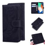 For iPhone X / XS Tiger Embossing Pattern Horizontal Flip Leather Case with Holder & Card Slots & Wallet(Black)