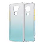 For Xiaomi Redmi Note 9 Gradient Shockproof TPU + Acrylic Protective Case with Detachable Buttons(Gradient Green)