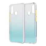 For Huawei P Smart 2020 Gradient Shockproof TPU + Acrylic Protective Case with Detachable Buttons(Gradient Green)