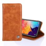 For Samsung Galaxy A60 Non-Magnetic Retro Texture Horizontal Flip Leather Case with Holder & Card Slots & Wallet(Brown)