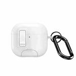 For AirPods 4 DUX DUCIS PECQ Series Magnetic Earphone Case with Holder & Security Lock(White)