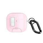 For AirPods 4 DUX DUCIS PECQ Series Magnetic Earphone Case with Holder & Security Lock(Pink White)