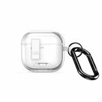 For AirPods 4 DUX DUCIS PECR Series Holder & Security Lock Earphone Case(Transparent)