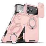 For iPhone 17 Pro Max Sliding Camshield Ring Holder Phone Case(Pink)
