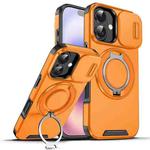 For iPhone 17 Sliding Camshield Ring Holder Phone Case(Orange)