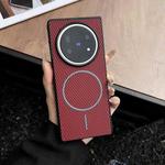 For vivo X Fold5 Carbon Fiber Texture MagSafe Phone Case(Red)