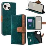 For Sharp Aquos R10 5G Color Stitching Skin Feel Leather RFID Blocking Phone Case(Green)