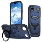 For iPhone 17 Air Cooling MagSafe Holder Phone Case(Blue)