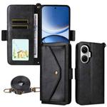 For Xiaomi Poco F7 / Redmi Turbo 4 Pro 5G Multi-card Slots Crossbody Cowhide Leather Phone Case(Black)