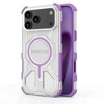 For iPhone 17 Pro Max BIBERCAS Transparent Color Series MagSafe Air Bag Shockproof Phone Case(Purple)