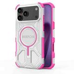 For iPhone 17 Pro Max BIBERCAS Transparent Color Series MagSafe Air Bag Shockproof Phone Case(Pink)