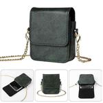 For Motorola Razr 60 / 50 / 40 Ultra Mini Long Shoulder Chain Crossbody Folding Magnetic Leather Phone Bag(Green)