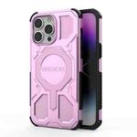 For iPhone 14 Pro Max BIBERCAS Real Color Series MagSafe Shockproof Phone Case(Pink)