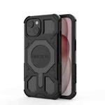 For iPhone 15 BIBERCAS Real Color Series MagSafe Shockproof Phone Case(Black)