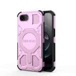 For iPhone 16e BIBERCAS Real Color Series MagSafe Shockproof Phone Case(Pink)