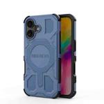 For iPhone 16 BIBERCAS Real Color Series MagSafe Shockproof Phone Case(Blue)