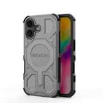 For iPhone 16 BIBERCAS Real Color Series MagSafe Shockproof Phone Case(Gray)