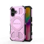For iPhone 16 BIBERCAS Real Color Series MagSafe Shockproof Phone Case(Pink)