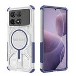 For Redmi K70 BIBERCAS Transparent Color Series MagSafe Air Bag Shockproof Phone Case(Blue)
