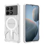 For Redmi K70E BIBERCAS Transparent Color Series MagSafe Air Bag Shockproof Phone Case(White)
