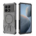 For Redmi K70E BIBERCAS Transparent Color Series MagSafe Air Bag Shockproof Phone Case(Black)
