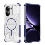 For Redmi Turbo 4 BIBERCAS Transparent Color Series MagSafe Air Bag Shockproof Phone Case(Blue)
