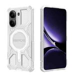 For Redmi Turbo 4 BIBERCAS Transparent Color Series MagSafe Air Bag Shockproof Phone Case(White)