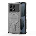 For Redmi K70E BIBERCAS Real Color Series MagSafe Shockproof Phone Case(Gray)