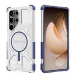 For Samsung Galaxy S25 Ultra 5G BIBERCAS Transparent Color Series MagSafe Air Bag Shockproof Phone Case(Blue)