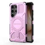 For Samsung Galaxy S25 Ultra 5G BIBERCAS Real Color Series MagSafe Shockproof Phone Case(Pink)