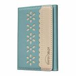 BFK25 BINFEN Color Flowers Magsafe Magnetic Leather Card Bag(Green)