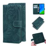 For Huawei P smart 2020 Tiger Embossing Pattern Horizontal Flip Leather Case with Holder & Card Slots & Wallet(Green)