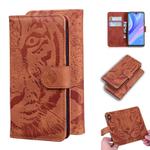 For Huawei P smart S / Enjoy 10S Tiger Embossing Pattern Horizontal Flip Leather Case with Holder & Card Slots & Wallet(Brown)