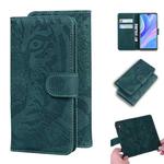 For Huawei P smart S / Enjoy 10S Tiger Embossing Pattern Horizontal Flip Leather Case with Holder & Card Slots & Wallet(Green)