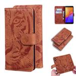 For Huawei Y5p Tiger Embossing Pattern Horizontal Flip Leather Case with Holder & Card Slots & Wallet(Brown)